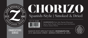 CHORIZO Spanish Style Smoked and Dried
