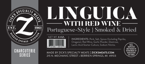LINGUICA with Red Wine Portuguese Style Smoked and Dried